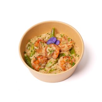 Orzo Wlith Asparagus Shrimps