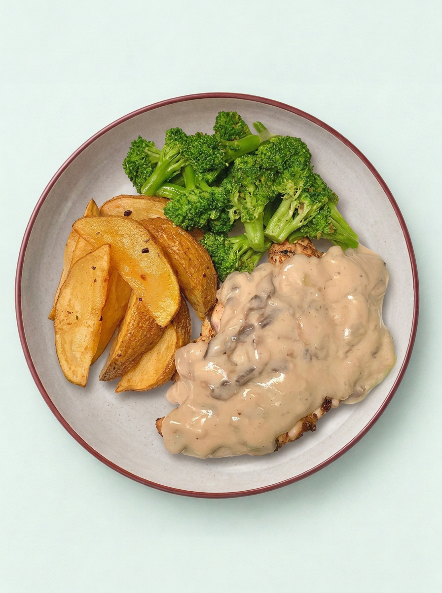 Temporary photo for Chicken Steak with Mushroom Sauce