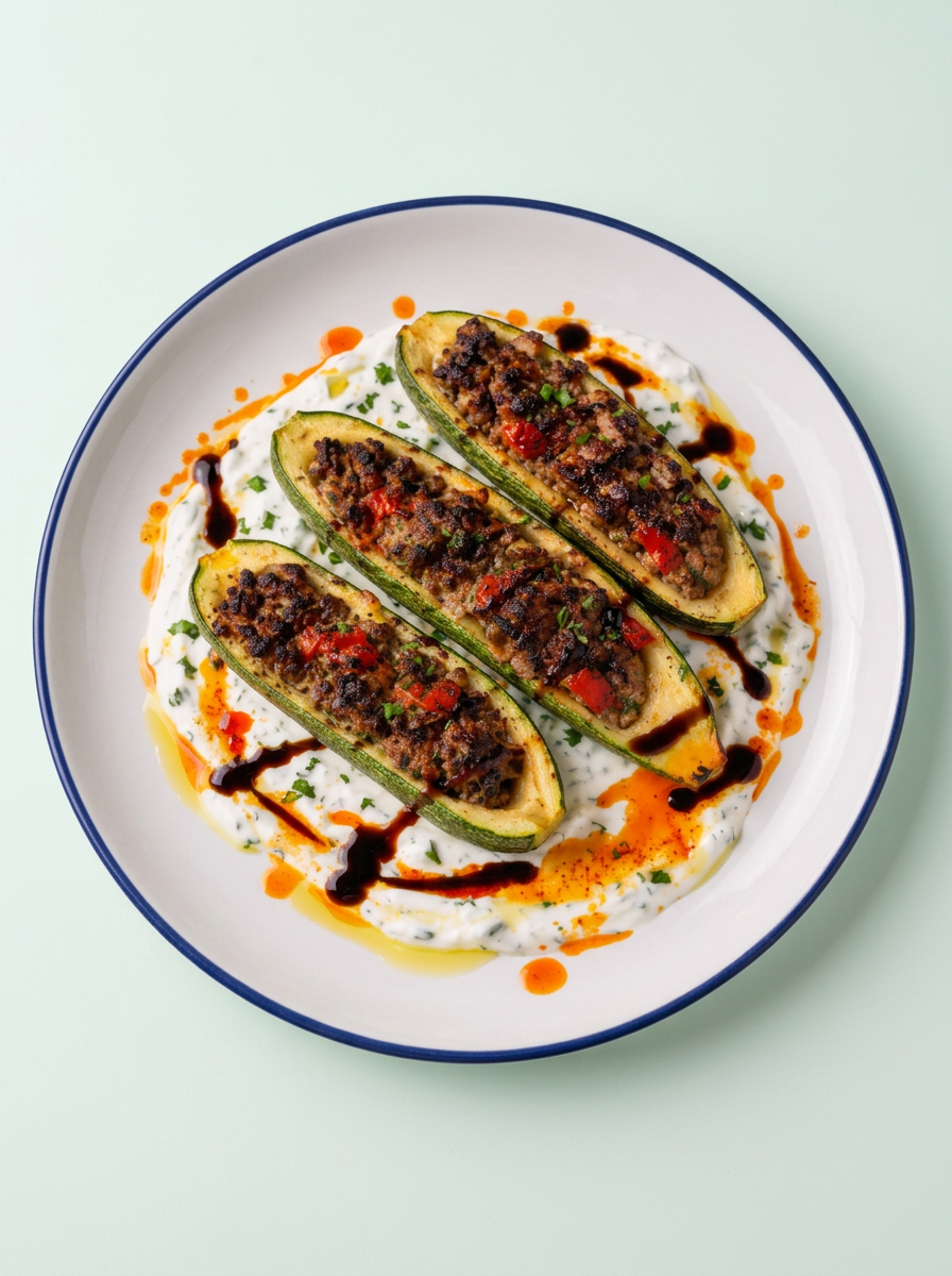 Temporary photo for Stuffed Zucchini Boats