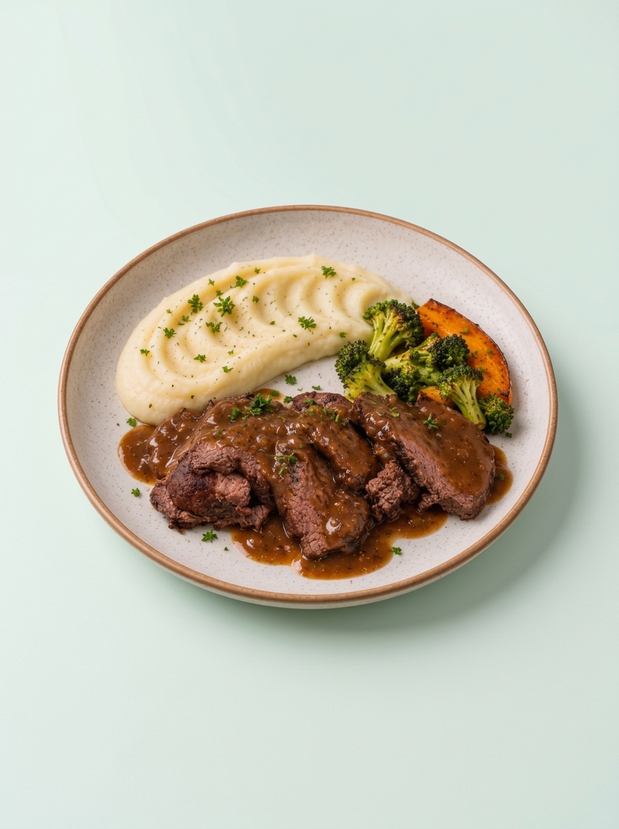 Temporary photo for Beef Steak with Brown Sauce