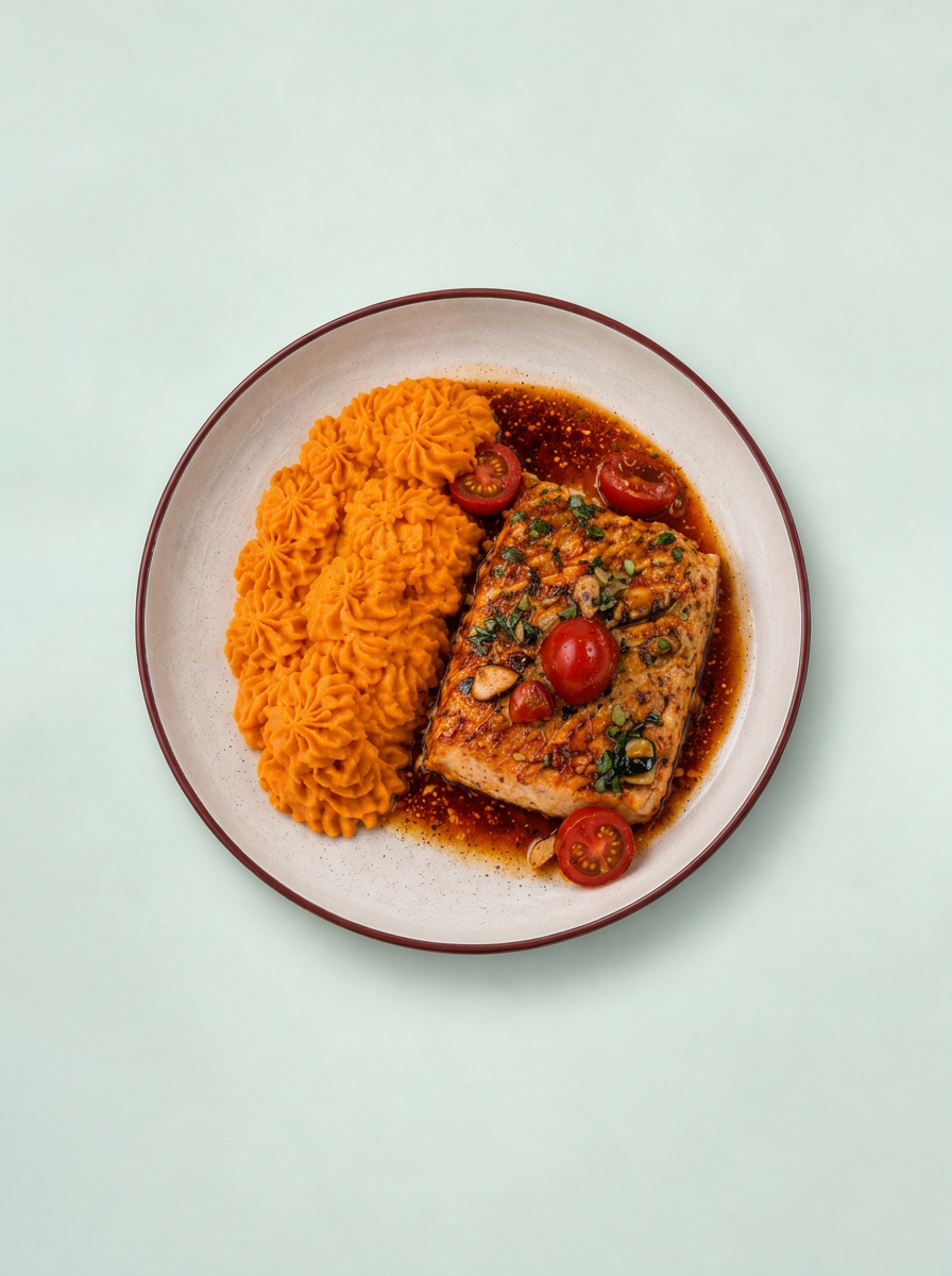 Temporary photo for Salmon with Sweet Potato Mash