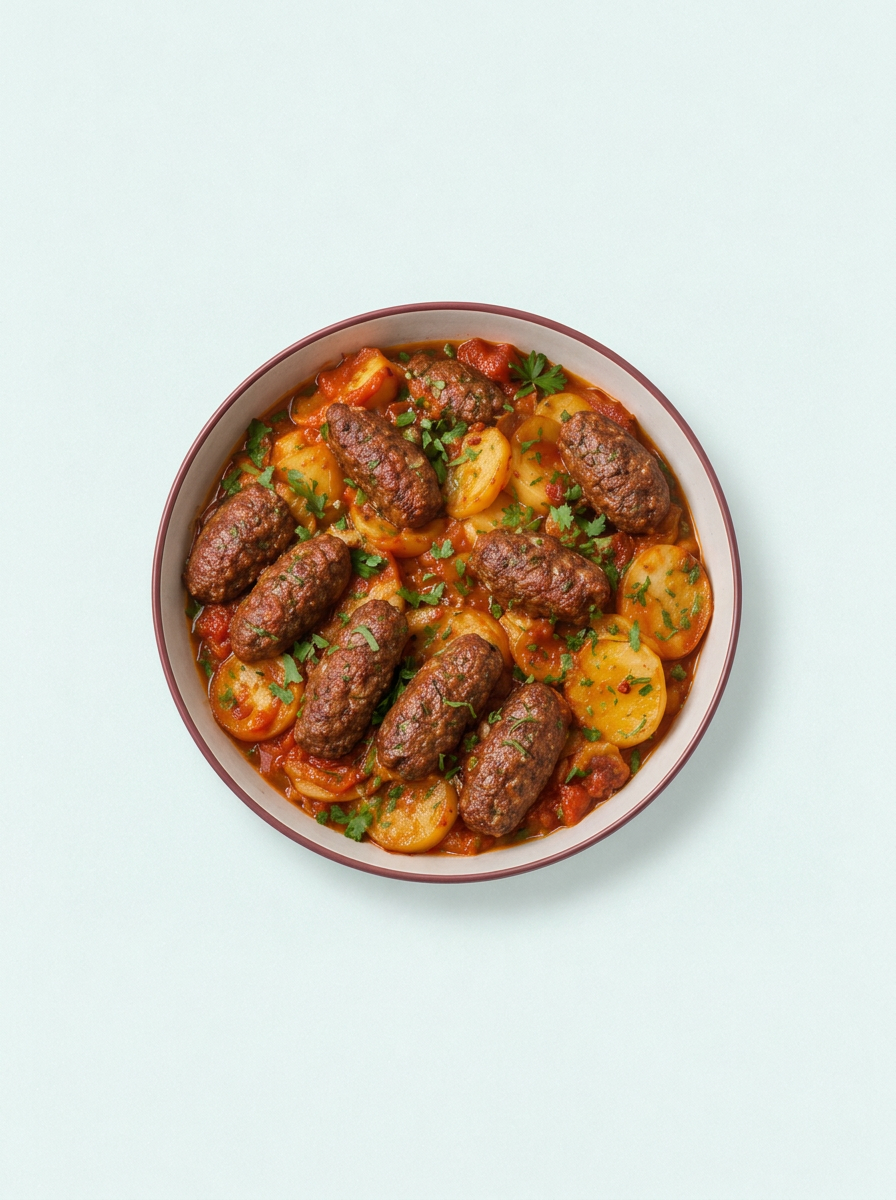 Temporary photo for Beef Kofta with Roasted Potatoes