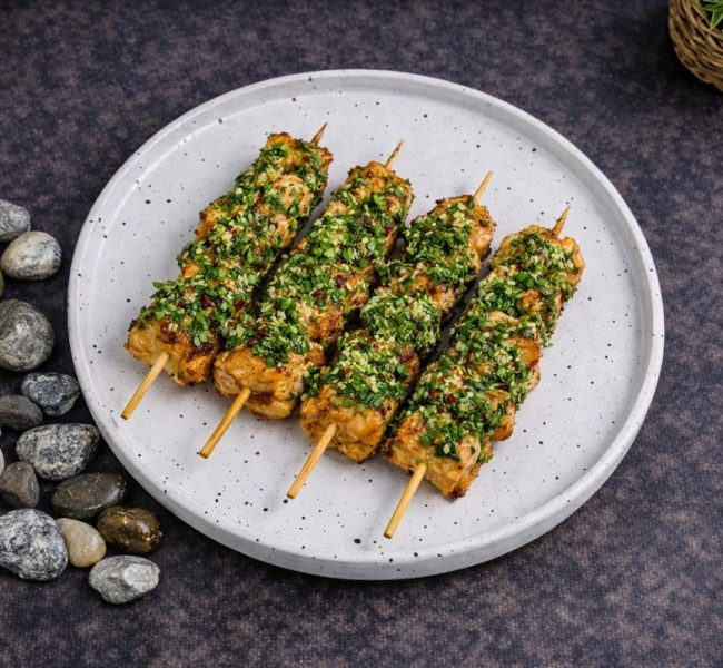 Garlic Cajun Chicken Skewers